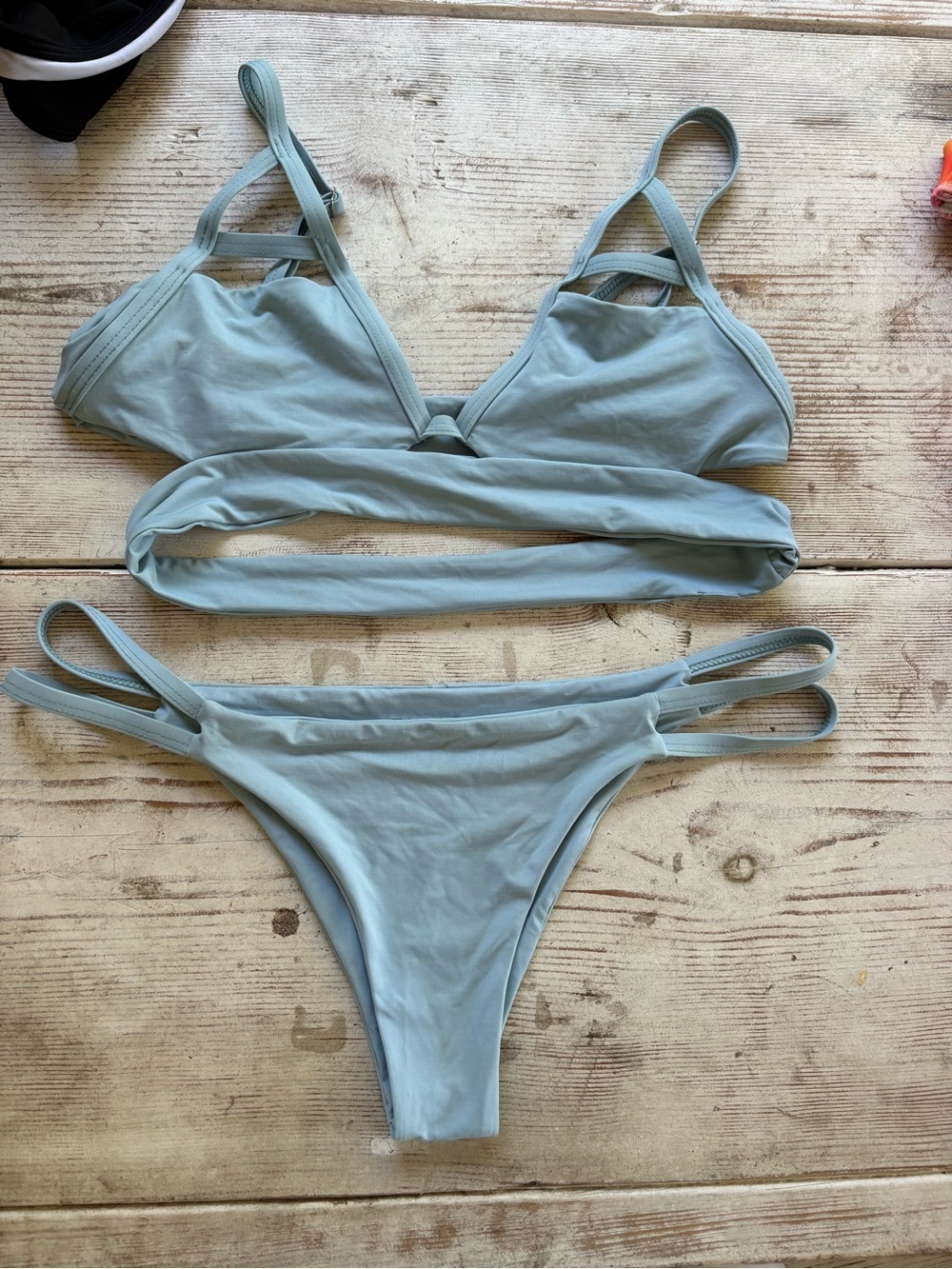Tavik Pale Blue Double-Strap Bikini Set
